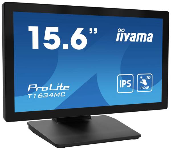 Iiyama ProLite T1634MC-B1S Touchscreen-Monitor EEK: E (A - G)  39.6 cm (15.6 Zoll) 1920 x 1080 Pixel 16:9 25 ms HDMI®, DisplayPort, VGA IPS LCD