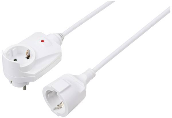 Sygonix SY-6248190 Strom Verlängerungskabel  16 A Weiß 1.50 m H05VV-F 3G 1,5 mm²