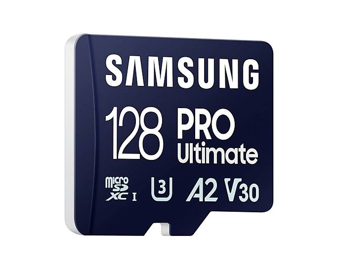 Samsung microSD-Karte 128 GB PRO Ultimate, U3, A2, V30.
