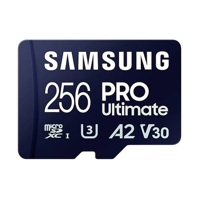 Samsung PRO Ultimate microSD-Karte  256 GB Class 3 UHS-I , v30 Video Speed Class, A2 Application Performance Class inkl.