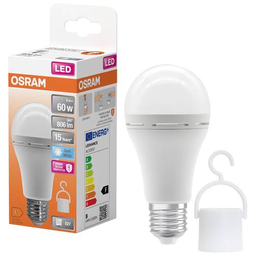 Thumbnail - OSRAM HOMELIGHTING 4099854190131 Akkubetriebenes LED-Leuchtmittel EEK F (A - G) E27 Glühlampenform 8 W = 60 W Neutralwei...