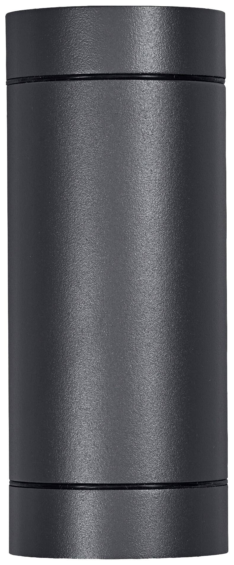 Ein schwarzer zylindrischer Behälter mit glatter Oberfläche.