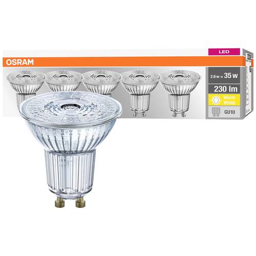 OSRAM HOMELIGHTING 4058075157941 LED EEK F (A - G) GU10 Reflektor 2.6 W = 35 W Warmweiß (Ø x H) 50 mm x 50 mm 5 St.