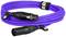 Lila XLR-Kabel mit schwarzem Stecker und Kabelbinder.