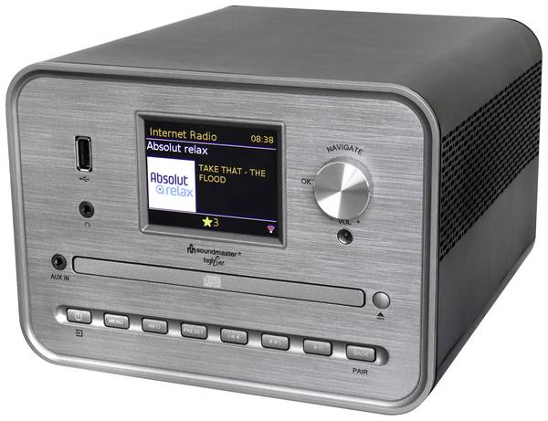 soundmaster ICD1050SW si CD-Player Silber Internetradio, DAB+, WLAN, USB, Inkl. Lautsprechern