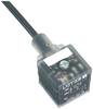 Ventilstecker, Bauform A (18mm), Schutzbeschaltung Suppressordiode + LED Schwarz, Transparent LS-A-9459 2,5m PUR AC/DC 12-24V Pole:2 709459 Lütze Inhalt: 1 St.