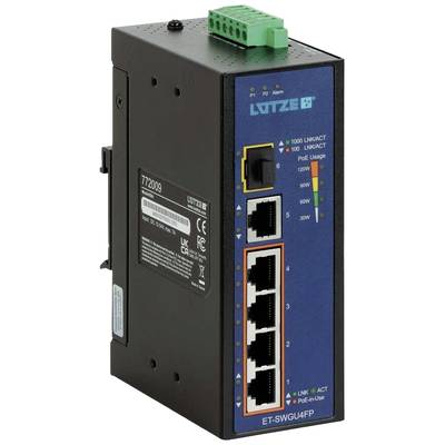 Lütze ET-SWGU4FP Ethernet Switch  4 Port 10 / 100 / 1000 MBit/s  