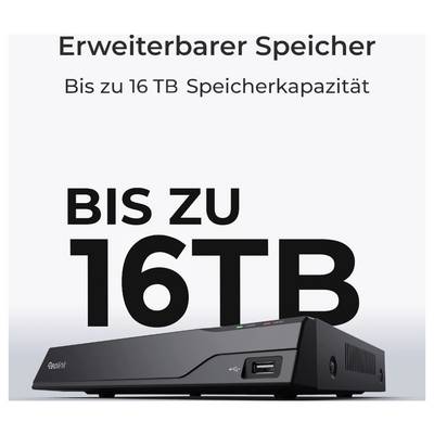 Erweiterbarer Speicher<br>Bis zu 16 TB Speicherkapazität