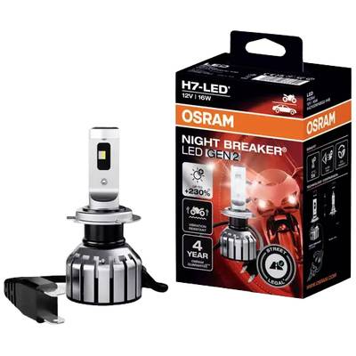 OSRAM 64210DWNBG2 LED Leuchtmittel Night Breaker® LED H7 16 W 12 V