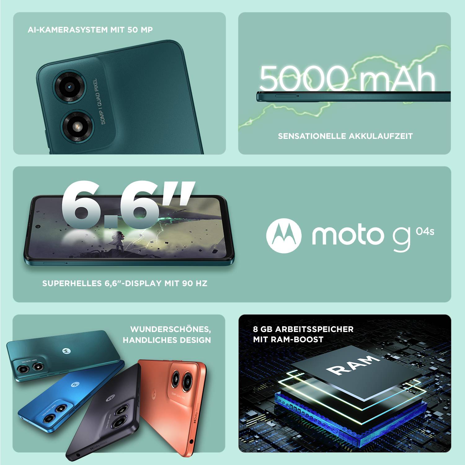 Moto G04s 64GB Sea Green - 6.6 Inch - 64GB-13