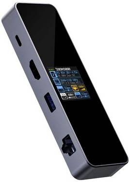 Dockcase USB-C® Dockingstation  DBP61L Universal  integriertes Display, inkl. Ladefunktion, USB-C® Power Delivery