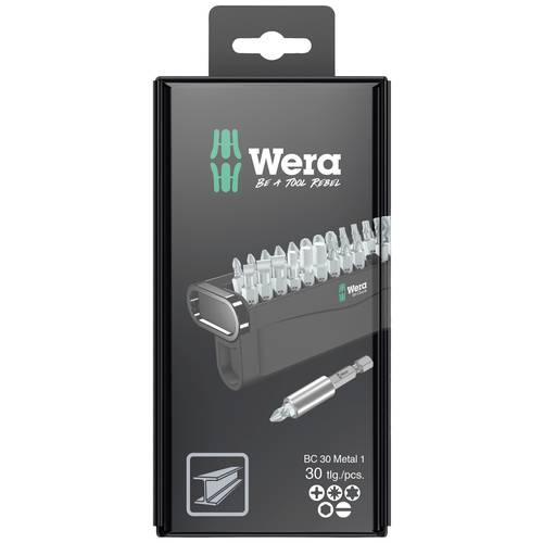 Thumbnail - Wera Bit-Check 30 Metal 1 SB 05057440001 Bit-Set 30teilig Kreuzschlitz Phillips, Kreuzschlitz Pozidriv, TORX, Schlitz, I...