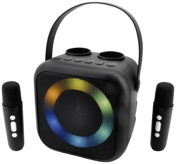 soundmaster BT2024SW Karaoke-Anlage  Inkl. Mikrofon, wiederaufladbar Schwarz
