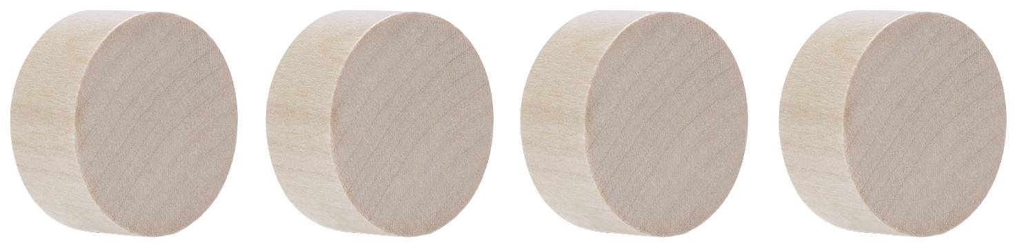 Magnet Wood Series Circle 30mm Birke 4St