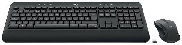Logitech MK545 Advanced Funk Tastatur, Maus-Set Ergonomisch, Handballenauflage Deutsch, QWERTZ Schwarz
