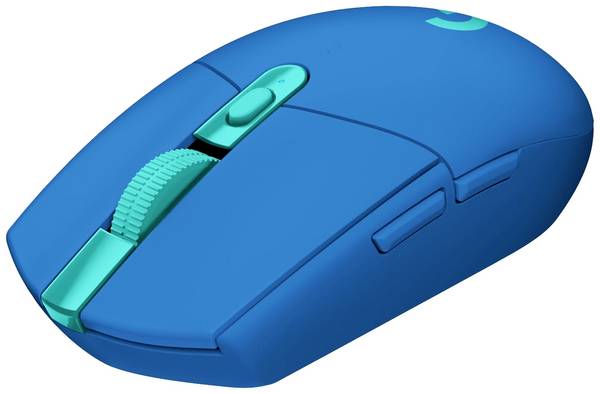 Logitech G305 Lightspeed Gaming-Maus Bluetooth® Optisch Blau 6 Tasten 12000 dpi Beleuchtet, Ergonomisch