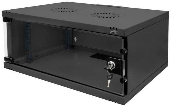 Digitus DN-38011 19 Zoll Wandgehäuse (B x H x T) 540 x 241 x 400 mm 4 HE Schwarz (RAL 9005), Schwarz