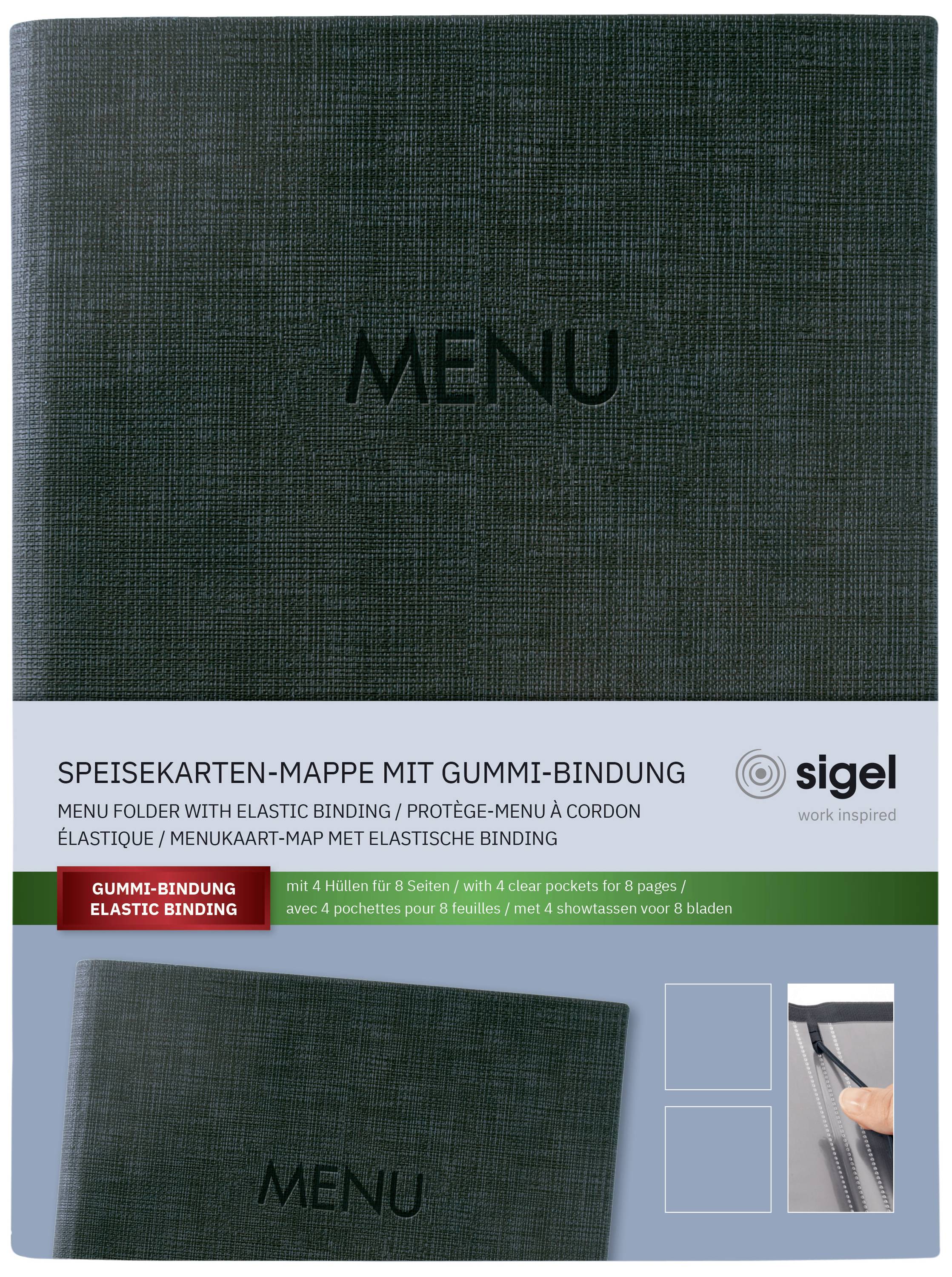 Sigel Speisekarten-Mappe SM207 Anthrazit 1 St.-1