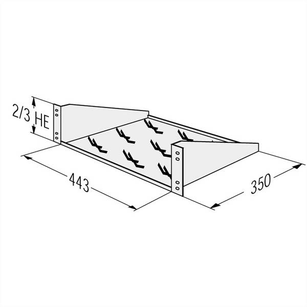 Apranet 26519202 19 Zoll  Netzwerkschrank-Bodenblech  2 HE
