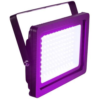 Lila LED-Flutlicht mit rechteckigem Rahmen, geeignet für Bühnen- oder Veranstaltungsbeleuchtung.