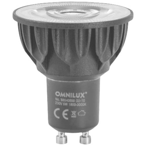 Omnilux 88540655 LED EEK F (A - G) GU10 Reflektor 5 W Warmweiß, Super-Warmweiß dimmbar 1 St.