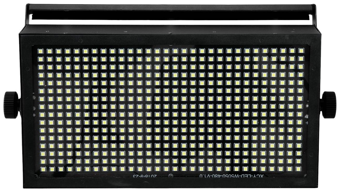 'Rechteckiges LED-Lichtpanel mit vielen kleinen, gleichmäßig angeordneten LEDs in einem schwarzen Gehäuse.'