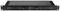 Ein schwarzer Verstärker im Rack-Format mit zwei Kanälen und Reglern in der Mitte. Geeignet für Audioverstärkung in Profiumgebungen.