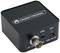 Kompakte schwarze Omnitronic-Antenne mit USB-Anschluss, Power- und Batterieanzeige, Antenneneingang, geeignet für Audioanwendungen.
