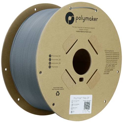 Polymaker PG02003 Filament PA6-GF Glasfaserverstärkt, chemisch beständig, hohe Steifigkeit, hitzebeständig 1.75 mm 2000 ...