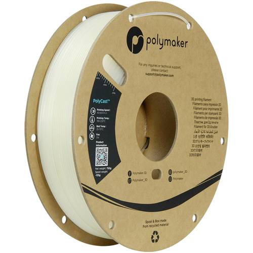 Polymaker PJ03001 6938936710936 Filament PolyCast Feinguss-/Wachsausschmelzverfahren 1.75 mm 750 g Natur PolyCast™ 1 St.