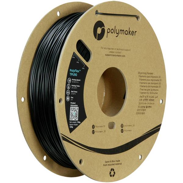 Polymaker PD02001 TPU90 Filament TPU flexibel 1.75 mm 750 g Schwarz PolyFlex™ 1 St.