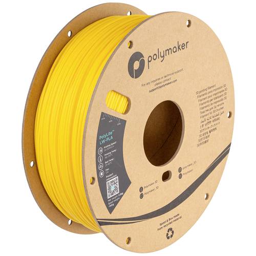 Polymaker PA08009 Filament LW-PLA Matt, Geringe Dichte 1.75 mm 800 g Leucht-Gelb PolyLite™ 1 St.