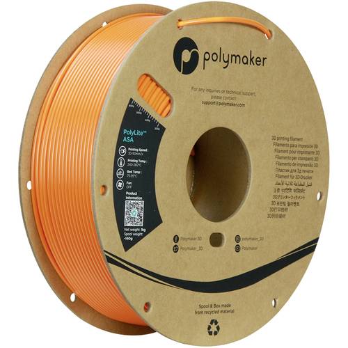 Polymaker PF01016 Orange Filament ASA UV-beständig, witterungsbeständig, hitzebeständig, schlagfest 2.85 mm 1000 g Orang...