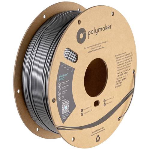 Polymaker PB01012 6938936710141 Filament PETG hitzebeständig, hohe Zugfestigkeit 1.75 mm 1000 g Silber PolyLite™ 1 St.