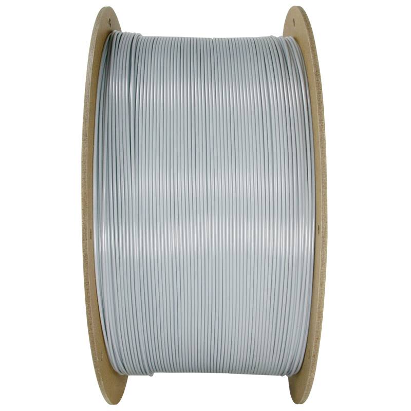 Eine große Spule mit aufgewickeltem grauem Kabel, bereit zur Verwendung in Elektroinstallationen.