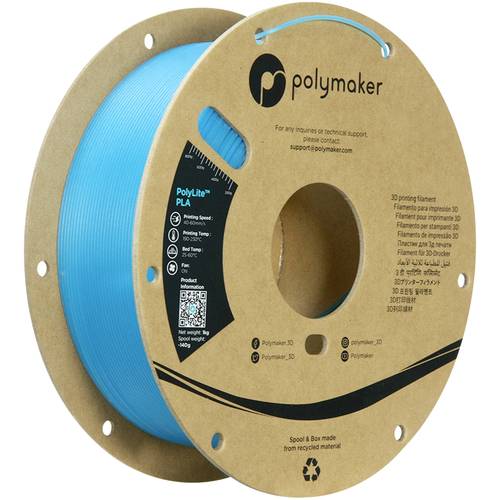Polymaker PA02092 Luminous Filament PLA nachleuchtend 1.75 mm 1000 g Leucht-Blau PolyLite™ 1 St.