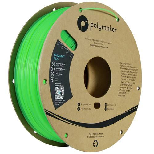 Polymaker PA02070 Temperature Color Changing Filament PLA Farbwechsel 1.75 mm 1000 g Grün, Lime, Gelb-Grün PolyLite™ 1 S...