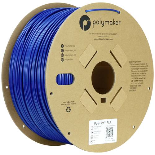Thumbnail - Polymaker PA02041 Filament PLA hohe Steifigkeit, hohe Zugfestigkeit 2.85 mm 3000 g Blau PolyLite™ 1 St.