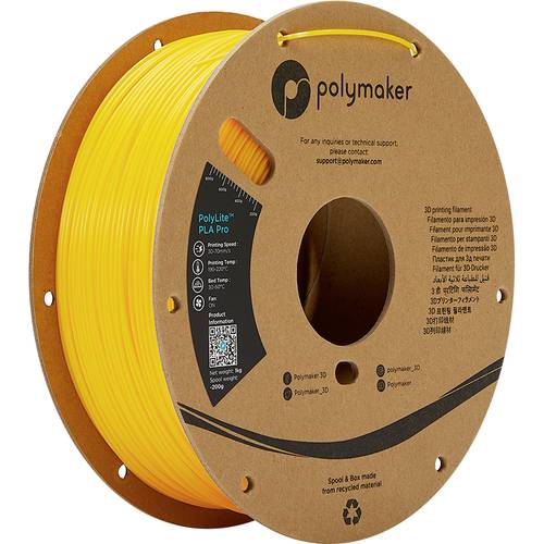 Polymaker PA07009 6938936710349 Filament PLA Pro hohe Steifigkeit, schlagfest 1.75 mm 1000 g Gelb PolyLite™ 1 St.