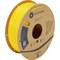 Gelbe Spule mit 3D-Druckerfilament der Marke Polymaker. Etikett enthält QR-Code und Produktinformationen.