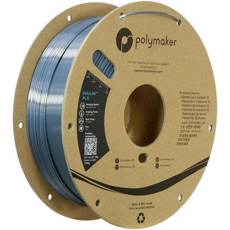 Polymaker PA03009 Silk Filament PLA zijdeglans Zijdeglans 1.75 mm 1000 g Chroom PolyLite™ 1 stuk(s)