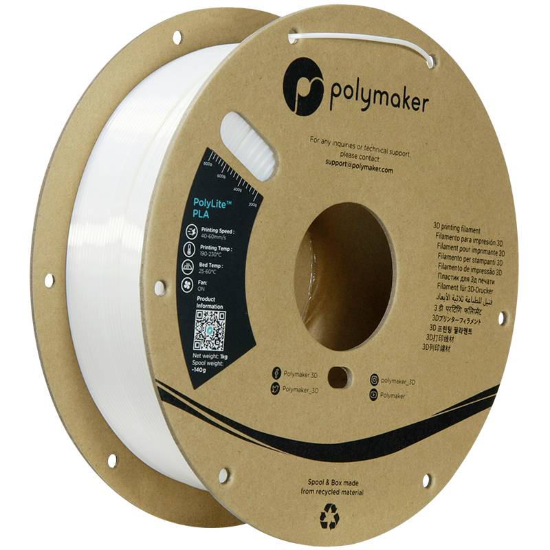 Polymaker PA03010 Silk Filament PLA zijdeglans Zijdeglans 1.75 mm 1000 g Wit PolyLite™ 1 stuk(s)