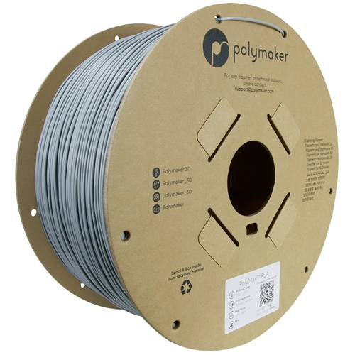 Polymaker PA06025 6938936712725 Filament Tough PLA schlagfest 1.75 mm 3000 g Grau PolyMax™ 1 St.