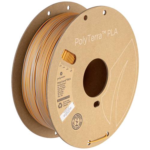 Polymaker PA04024 Dual Filament PLA geringerer Kunststoffgehalt, Matt 1.75 mm 1000 g Foggy Orange, Grau, Orange PolyTerr...
