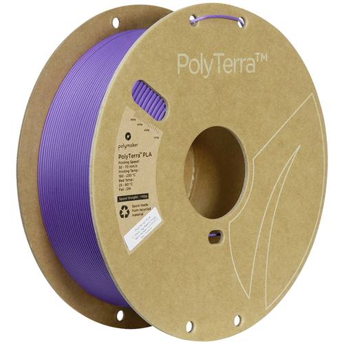 Polymaker PA04039 Regular Filament PLA geringerer Kunststoffgehalt, Matt 1.75 mm 1000 g Electric Indigo PolyTerra™ 1 St.