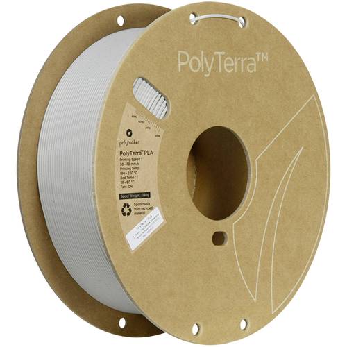Polymaker PA04043 Marble Filament PLA geringerer Kunststoffgehalt, Matt, Mehrfarbig 1.75 mm 1000 g Marble Limestone Poly...
