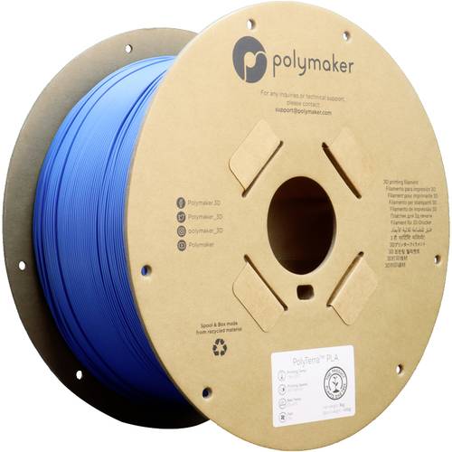 Polymaker PA04011 Regular Filament PLA geringerer Kunststoffgehalt, Matt 1.75 mm 3000 g Sapphire Blue, Blau Polyterra 1 ...