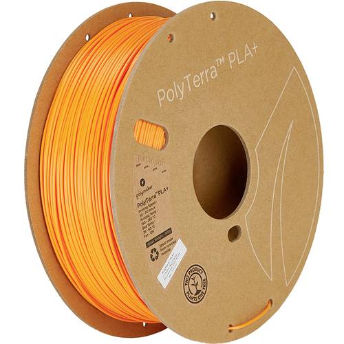 Polymaker PA05002 Regular Filament PLA+ geringerer Kunststoffgehalt, hohe Steifigkeit 1.75 mm 1000 g Orange PolyTerra™ 1...