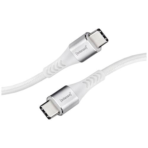 Thumbnail - Intenso USB-Kabel USB 2.0 USB-C® Stecker, USB-C® Stecker 1.50 m Weiß Stoff-Ummantelung 7901002