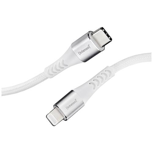 Thumbnail - Intenso USB-Kabel USB 2.0 USB-C® Stecker, Apple Lightning Stecker 1.50 m Weiß Stoff-Ummantelung 7902002